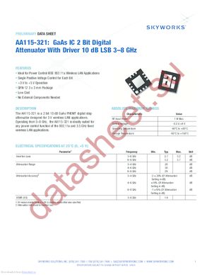 AA115-321 datasheet  
