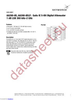 AA260-85LF datasheet  