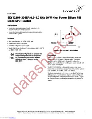 SKY12207-306LF datasheet  