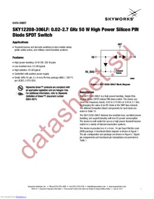 SKY12208-306LF datasheet  