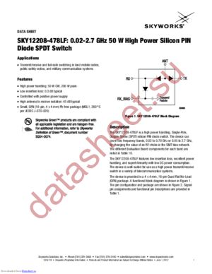 SKY12208-478LF datasheet  