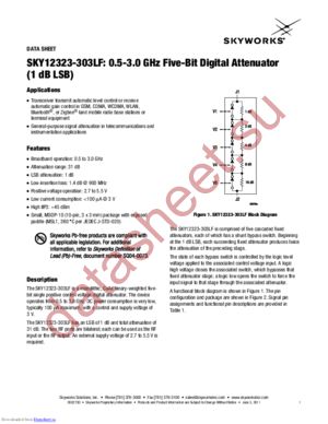 SKY12323-303LF datasheet  