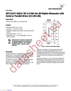 SKY12347-362LF datasheet  