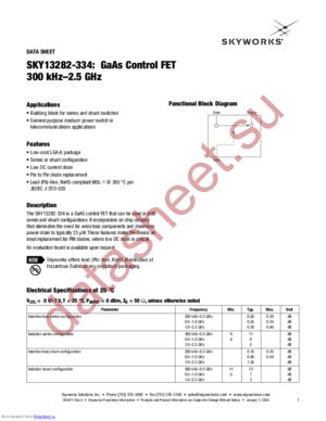 SKY13282-334 datasheet  