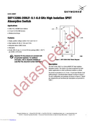 SKY13286-359LF datasheet  