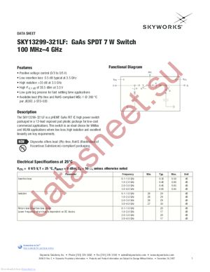 SKY13299-321LF datasheet  