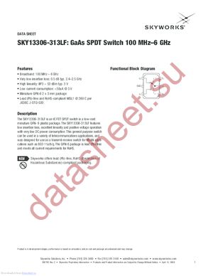 SKY13306-313LF datasheet  