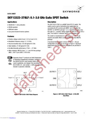 SKY13323-378LF datasheet  