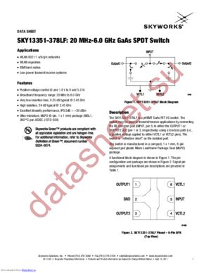 SKY13351-378LF datasheet  