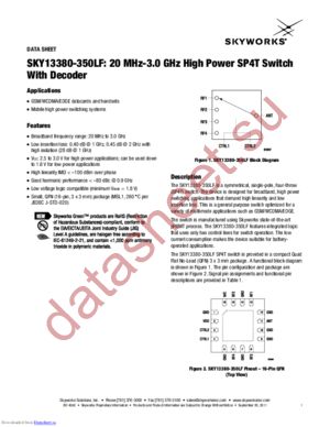 SKY13380-350LF datasheet  