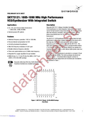 SKY73121 datasheet  