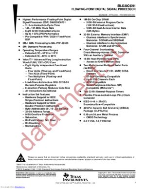 SM320C6701W14 datasheet  