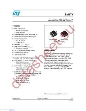 SM6T12CAY datasheet  