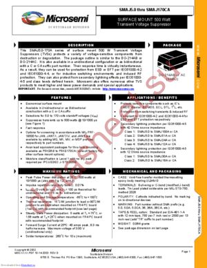 SMAJ100ATR datasheet  