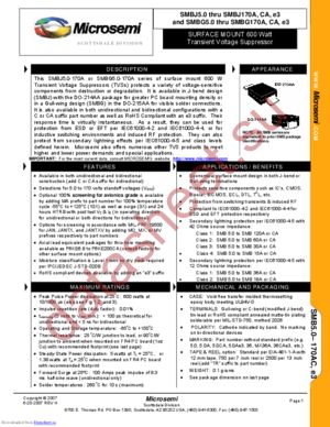 SMBJ120CAE3 datasheet  