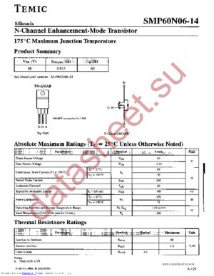 SMP60N06-14 datasheet  