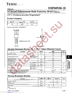 SMP60N06-18 datasheet  