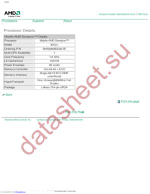 SMS3000BQX2LFE datasheet  