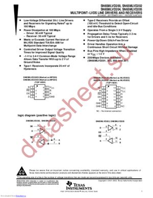 SN65MLVD202ADG4 datasheet  