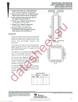 SN54ABT5400 datasheet  