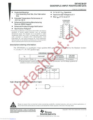 SN74AC08MDREPG4 datasheet  