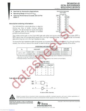 SN74AHC541PWLE datasheet  