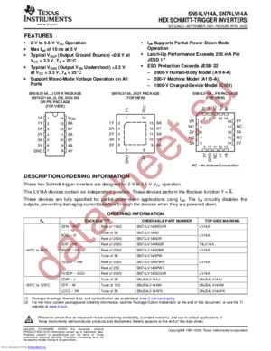 SN74LV14APWRG3 datasheet  