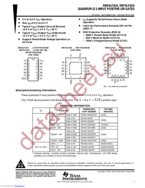 SN74LV32APWRG3 datasheet  