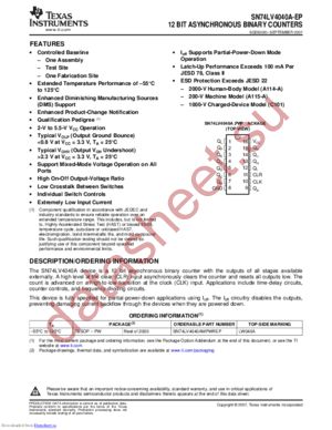 SN74LV4040A-EP datasheet  