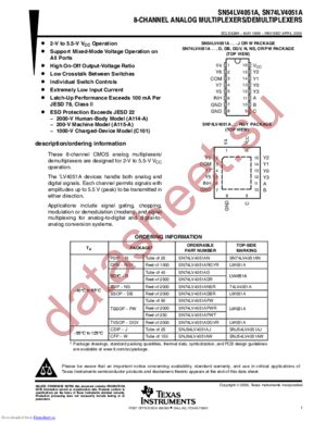 SN74LV4051APWRE4 datasheet  