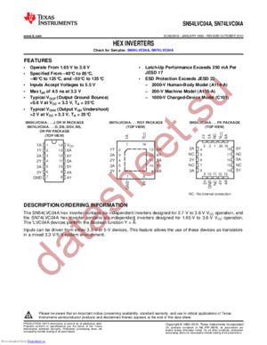 SN74LVC04ADRG3 datasheet  