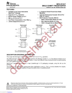 SN74LVC1G17DSFR datasheet  