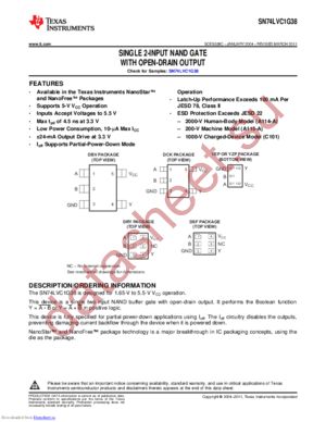 SN74LVC1G38DRYR datasheet  