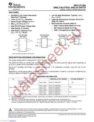 SN74LVC1G66DBVRE4 datasheet  