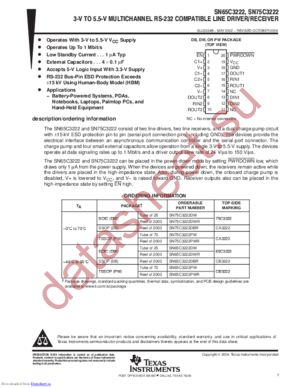 SN65C3222PWRG4 datasheet  