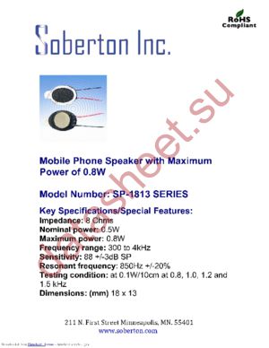 SP-1813 datasheet  