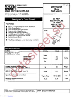 SDR951-61 datasheet  