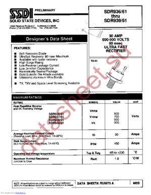 SDR939-61 datasheet  