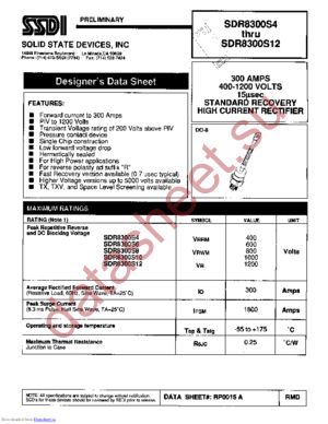 SDR8300S4 datasheet  