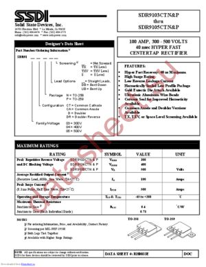 SDR9103CTN datasheet  