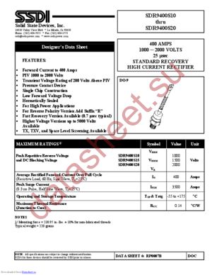 SDR9400S10 datasheet  