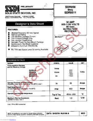 SDR959 datasheet  