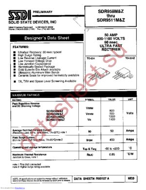 SDR959M datasheet  