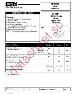 SDR952S1 datasheet  