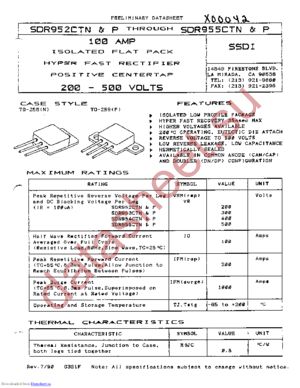 SDR954CTP datasheet  