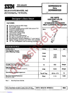 SDR9600S15 datasheet  