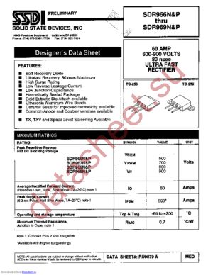 SDR969P datasheet  