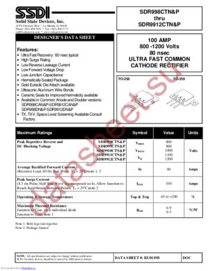 SDR9911CTN datasheet  