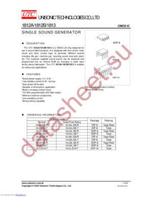 UTC1813 datasheet  