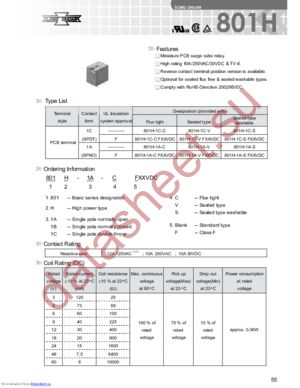 801H-1A-C-24VDC datasheet  